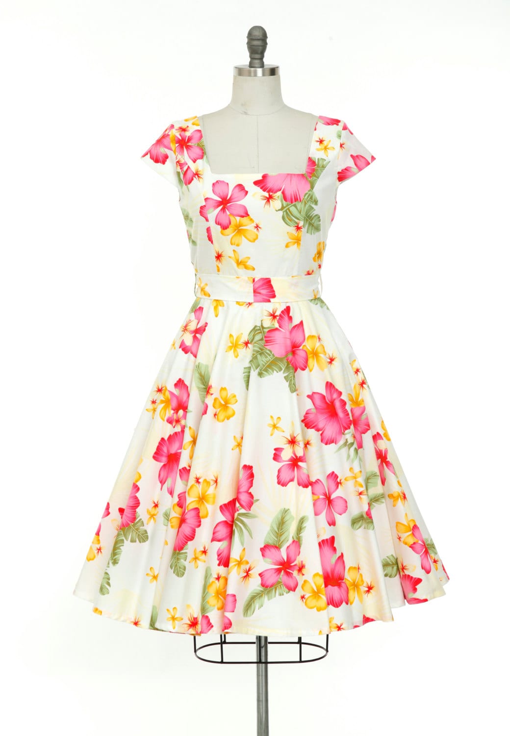 Summer Dress Hawaiian Dress Tropical Dress 1950s Floral Dress - Etsy