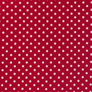 Red Polka Dot Fabric 100% Cotton Fabric for CUSTOM ORDER or by the YARD - Floral Fabric Polka Dot Fabric Gingham Fabric Face Mask Fabric