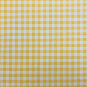 Yellow Gingham Fabric 100% Cotton Fabric for CUSTOM ORDER or by the YARD - Floral Fabric Polka Dot Fabric Gingham Fabric Vintage Fabric Mask