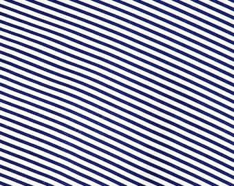 Cotton Fabric Navy Stripe - By the Yard #CT014