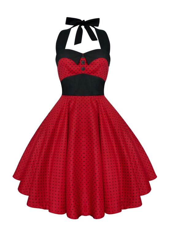 red polka dot dress vintage christmas dress rockabilly dress pin up dress 50s retro gothic steampunk swing prom party dress - Vintage Christmas Dress red polka dot dress vintage christmas dress rockabilly dress pin up dress 50s retro gothic steampunk swing prom party dress - Vintage Christmas Dress