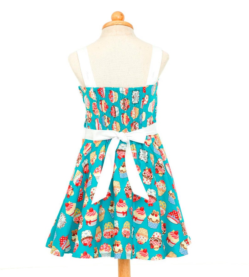 Cupcake Dress Girls Dress Birthday Party Dress Teal Dress Toddler Dress Sweet Girl Dress Fairy Dress Cute Dress Kawaii Dress