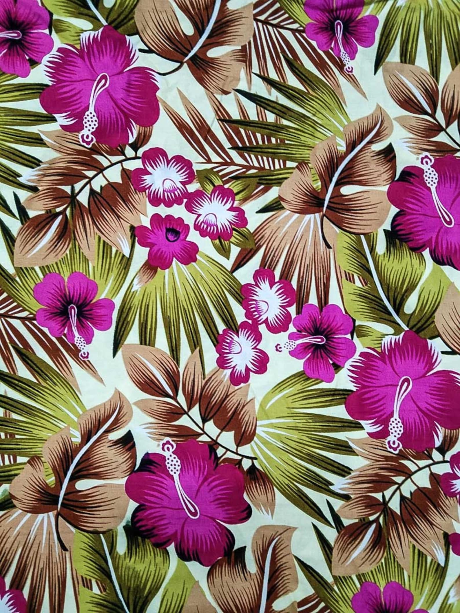 Tropical Fabric 100 Cotton Fabric for CUSTOM ORDER or by the Etsy