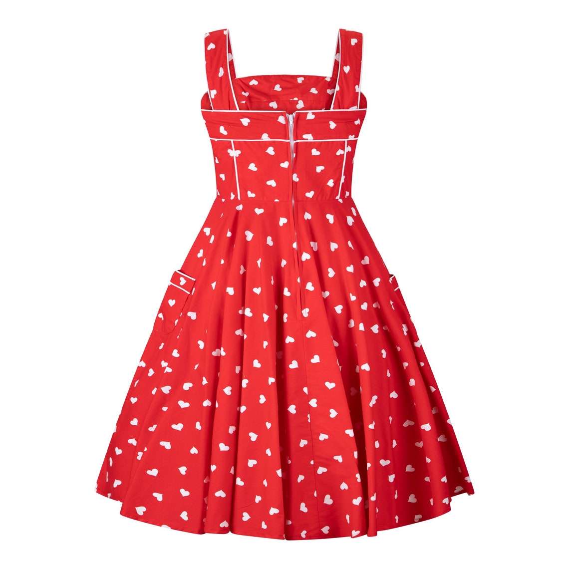 Red Heart Dress Red Dress Valentine's Day Dress Summer Etsy