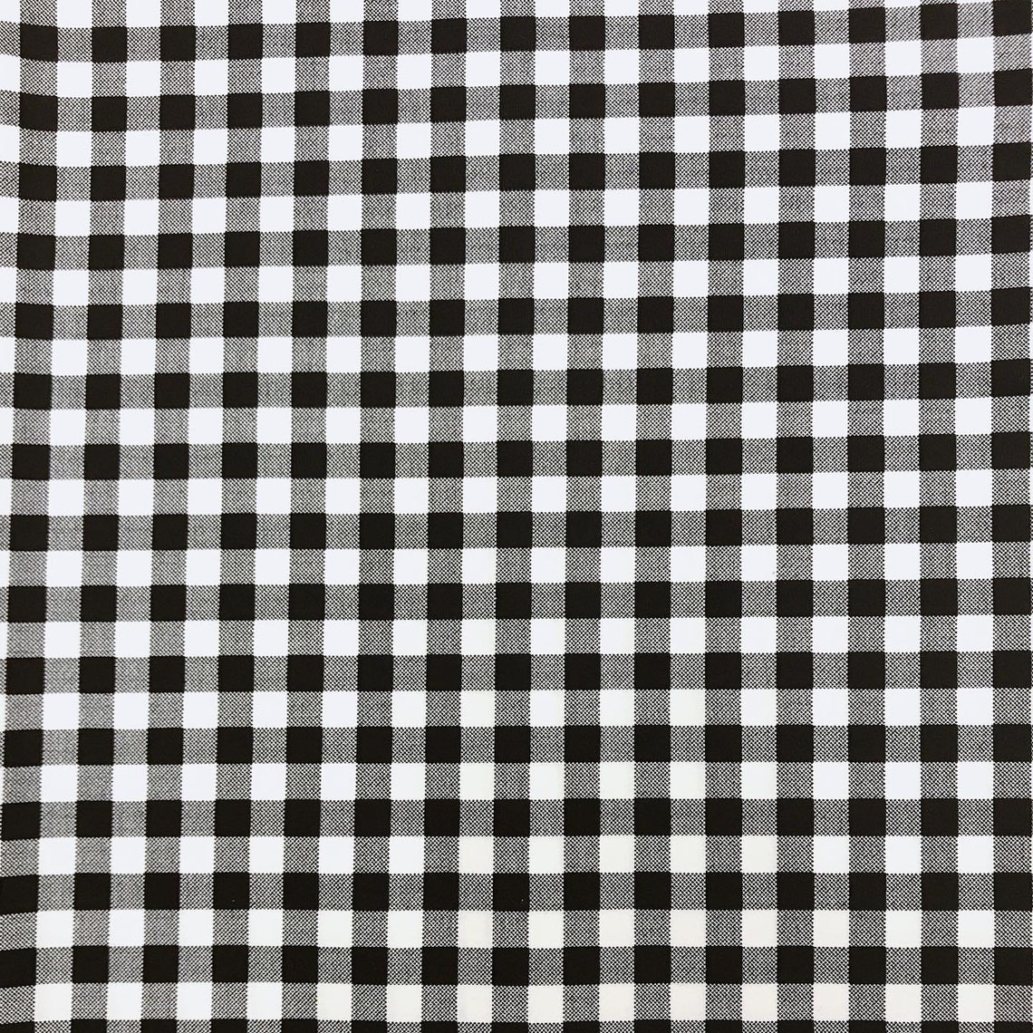 Black White Gingham Fabric 100 Cotton Fabric for CUSTOM ORDER Etsy