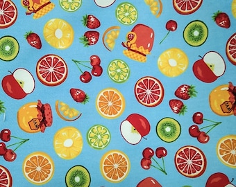 Fruitmix jam 100% katoenen stof – Bloemenprint, stippen, ruitjes