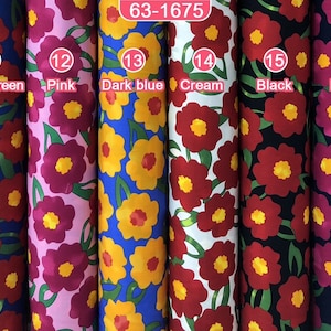 Marigold Flower Fabric 100% Cotton Fabric Floral Fabric for CUSTOM ORDER or by the YARD - Face Mask Fabric Cotton Fabric by the yard