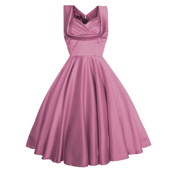 Pink Dress Pink Satin Dress Pink Cocktail Dress Pink | Etsy
