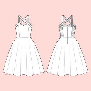 SANDRA CUSTOM MADE Dress in Your Choice of Fabric! Vintage Dress Pinup Dress 1950s Dress Swing Dress Retro Dress Cocktail Dress Prom Dress