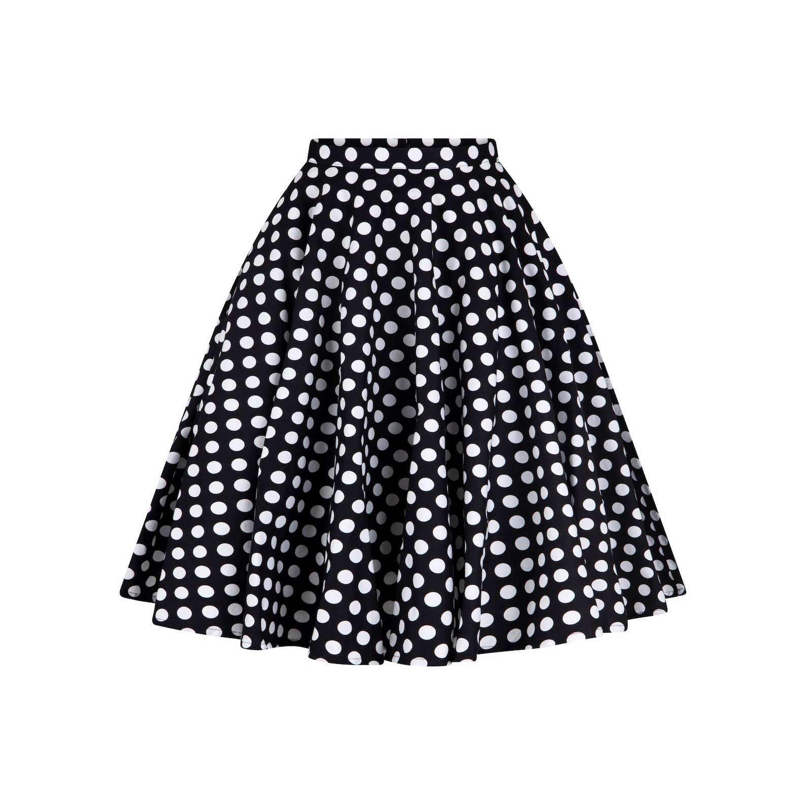Inez Polka Dot Skirt - Black