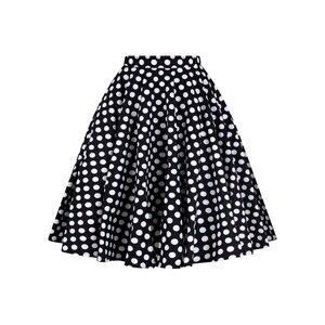 Black Polka Dot Skirt with Pockets Full Circle Skirt Minnie Mickey Mouse Skirt Pinup Skirt 50s Skirt Retro Skirt Swing Skirt Party Skirt