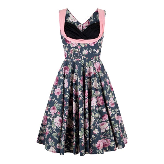Vintage Dress Floral Dress Flower Bridesmaid Dress Pink Rose Etsy