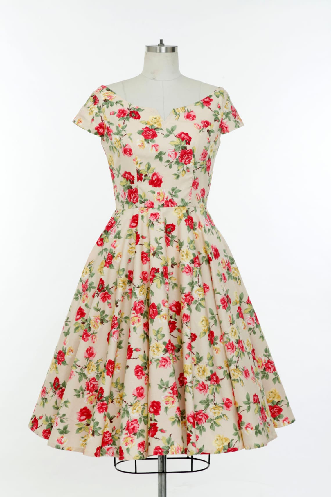 women's summer vintage floral dress
