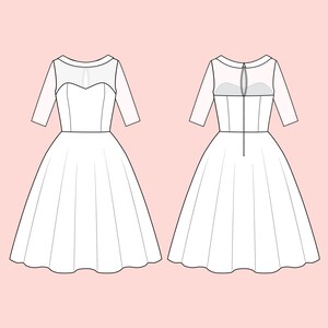 DREW CUSTOM MADE Dress in Your Choice of Fabric! Vintage Dress Pinup Dress Retro Dress Summer Dress Bridesmaid Dress 1950s Dress Prom Dress