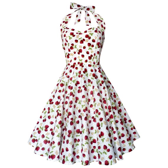 Strawberry Dress Fruit Dress Summer Dress Sun Dress Rockabilly | Etsy