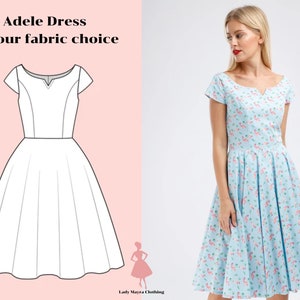 ADELE CUSTOM MADE Dress in Your Choice of Fabric Vintage - Etsy