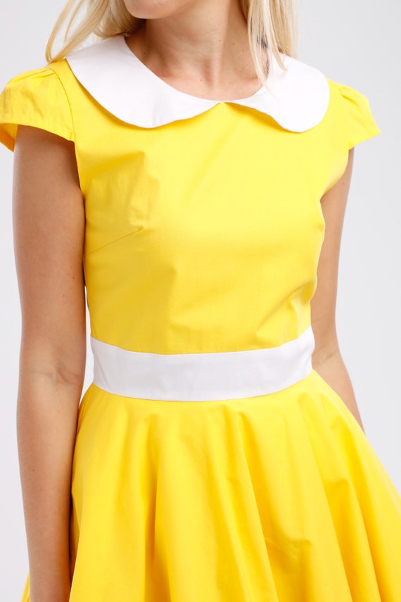 White and yellow outlet sundress