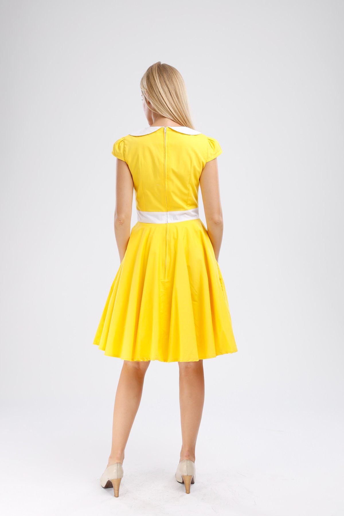 Yellow rockabilly shop dress