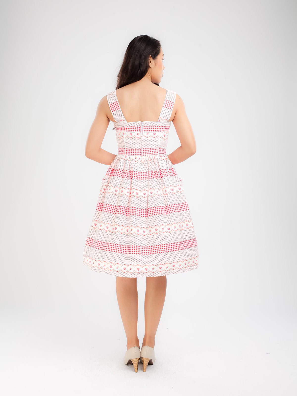 Paolina Candy Pink Gingham Dress