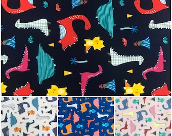 Tessuto di cotone con stampa di dinosauri – Tessuto con stampa animalier, tessuto per mascherine, tagliato su misura
