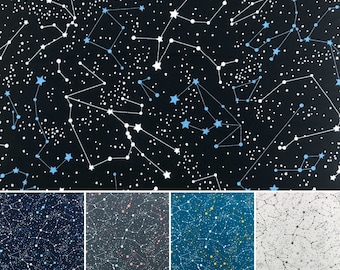 Galaxy Fabric Star Fabric Zodiac Constellation Fabric 100% Cotton Fabric for CUSTOM ORDER or by the YARD - Polka Dot Fabric Face Mask Fabric