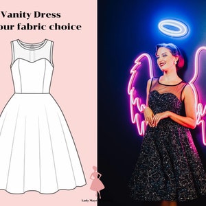 VANITY CUSTOM MADE Dress in Your Choice of Fabric! Bridesmaid Dress Pinup Dress Retro Dress Swing Dress Rockabilly Dress Prom Summer Dress