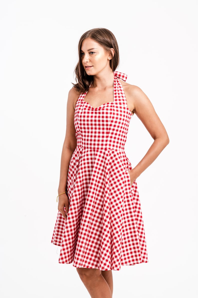 retro checkered outfit
