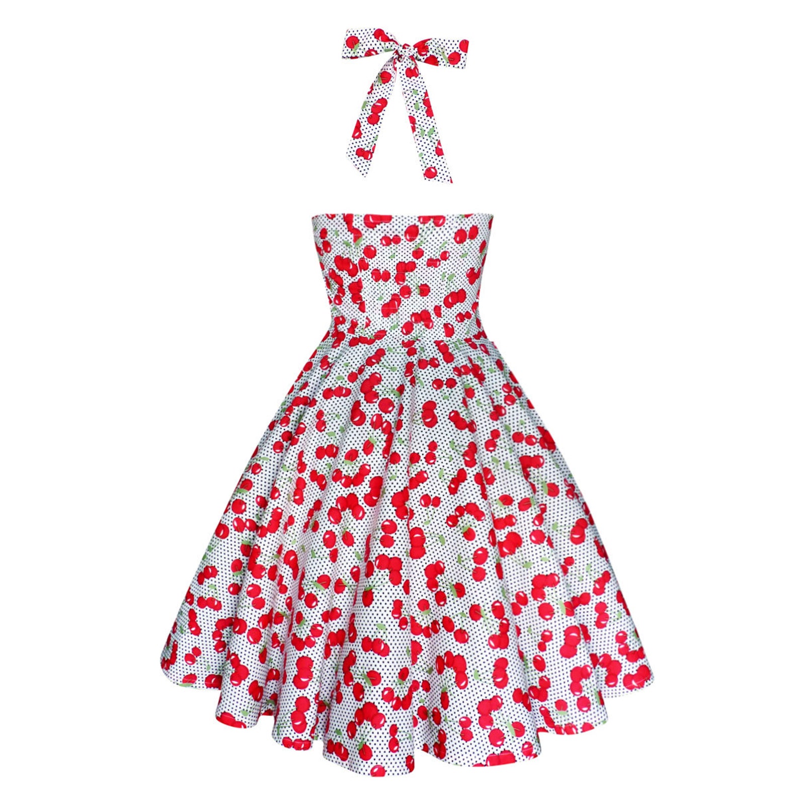 Pin up Dress White Red Cherry Dress Rockabilly Dress 50s Dress Etsy