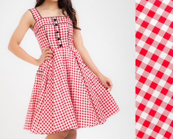 checkered retro dress