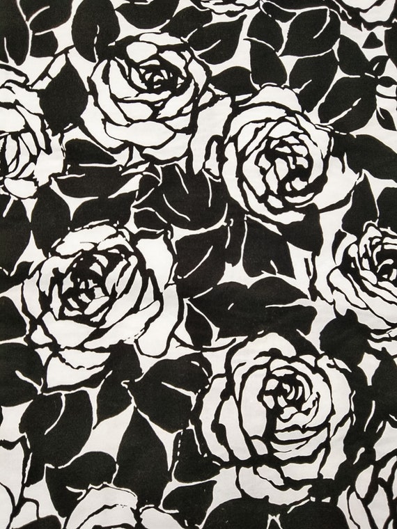 Black Rose Fabric 100 Cotton Fabric for CUSTOM ORDER or by Etsy