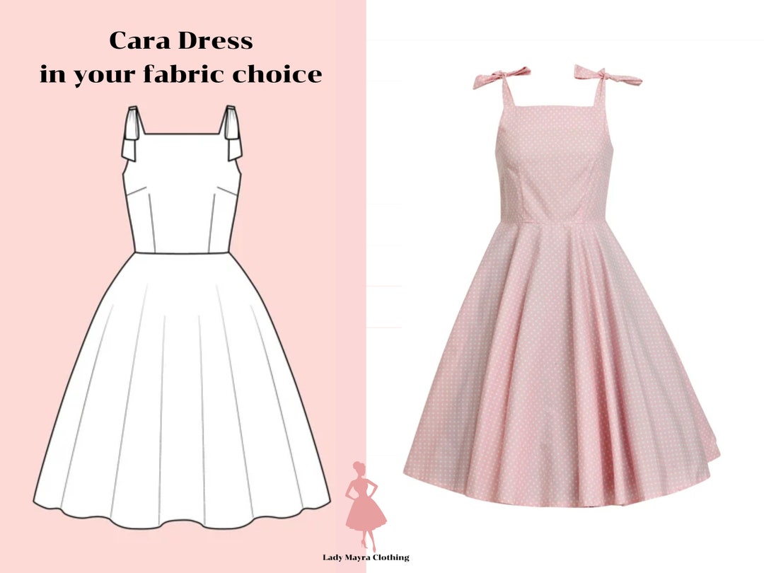 CARA CUSTOM MADE Dress in Your Choice of Fabric Vintage Dress - Etsy