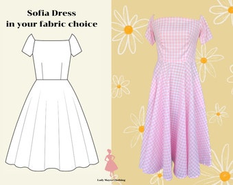 SOFIA CUSTOM MADE Dress in Your Choice Of Fabric Vintage Dress Bridesmmaid Dress 50s Party Dress Prom Dress Plus Size Clothing Made To Order