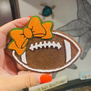 Football Bow Freshie, CUSTOM - Made to Order, Car Air Freshener, Freshie, Freshy, Gifts, NFL, College, Sports