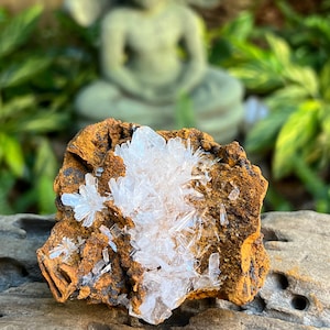 Hemimorphite Crystal on Matrix 216 gm, Mexico, Mineral Specimen, Healing Crystal, Meditation, Altar Stones