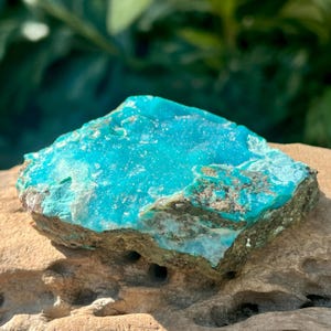 Druzy Quartz on Chrysocolla 168 gm, DRC, Mineral Specimens, Healing Crystals, Meditation Stones, Altar Stones