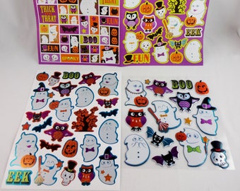 Halloween stickers, package of 131 decals, for scrapbooking, card making and paper crafting projects.