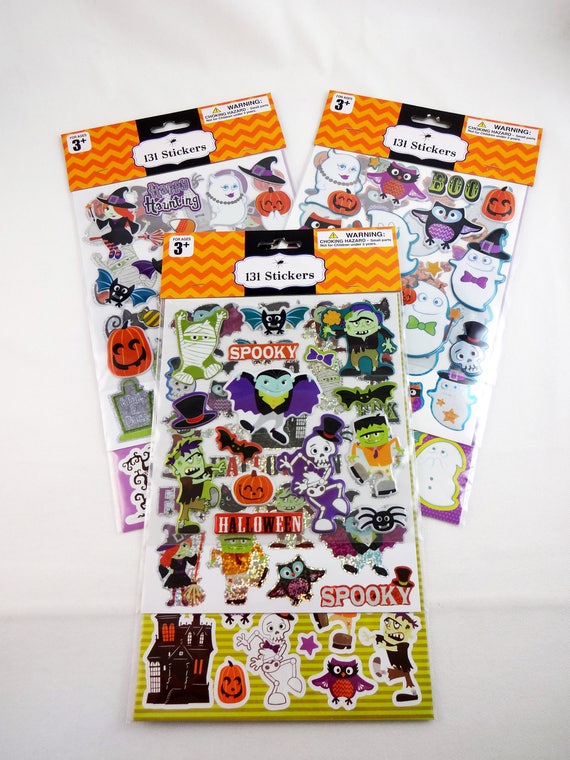 Halloween Scrapbooking Stickers 3 Packages 393 Stickers Etsy