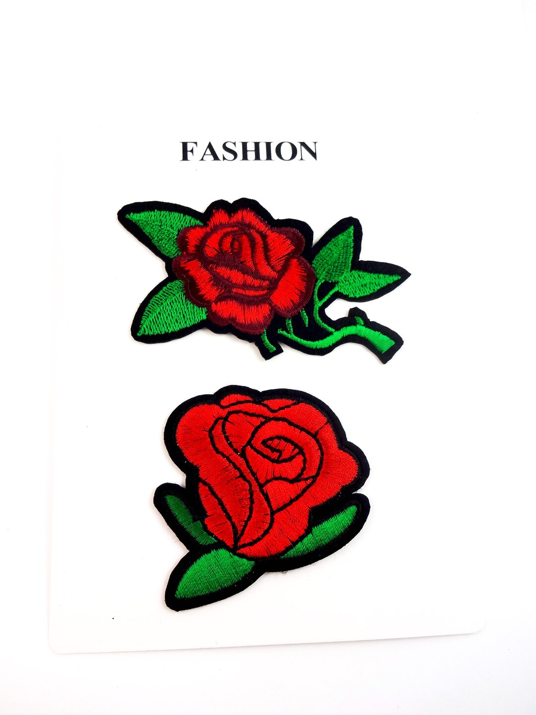 Rose Patches, Set of 2, Embroidered Iron on Patches to Decorate Your ...
