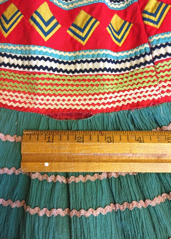 Vintage 1940s 1950s Seminole Patchwork Skirt | Bl… - image 10