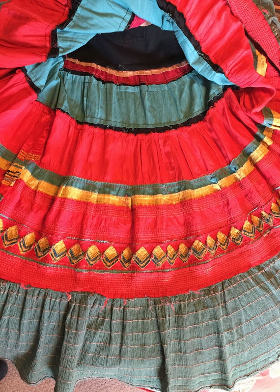 Vintage 1940s 1950s Seminole Patchwork Skirt | Bl… - image 8