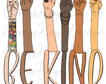PNG Instant Download. Be Kind. Sign language hands. equality