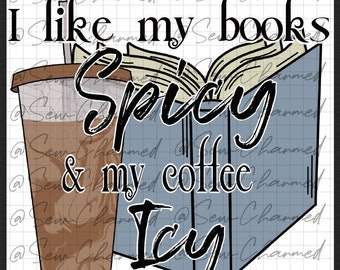 PNG. Instant Download. Books. Iced coffee. Reading. Love stories.