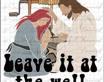 PNG. Instant Download. Religious. Woman at the well. Jesus.