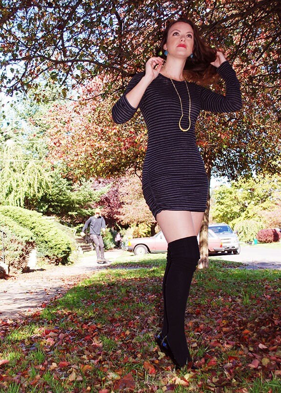 Thigh High Socks Black Knee High Women 