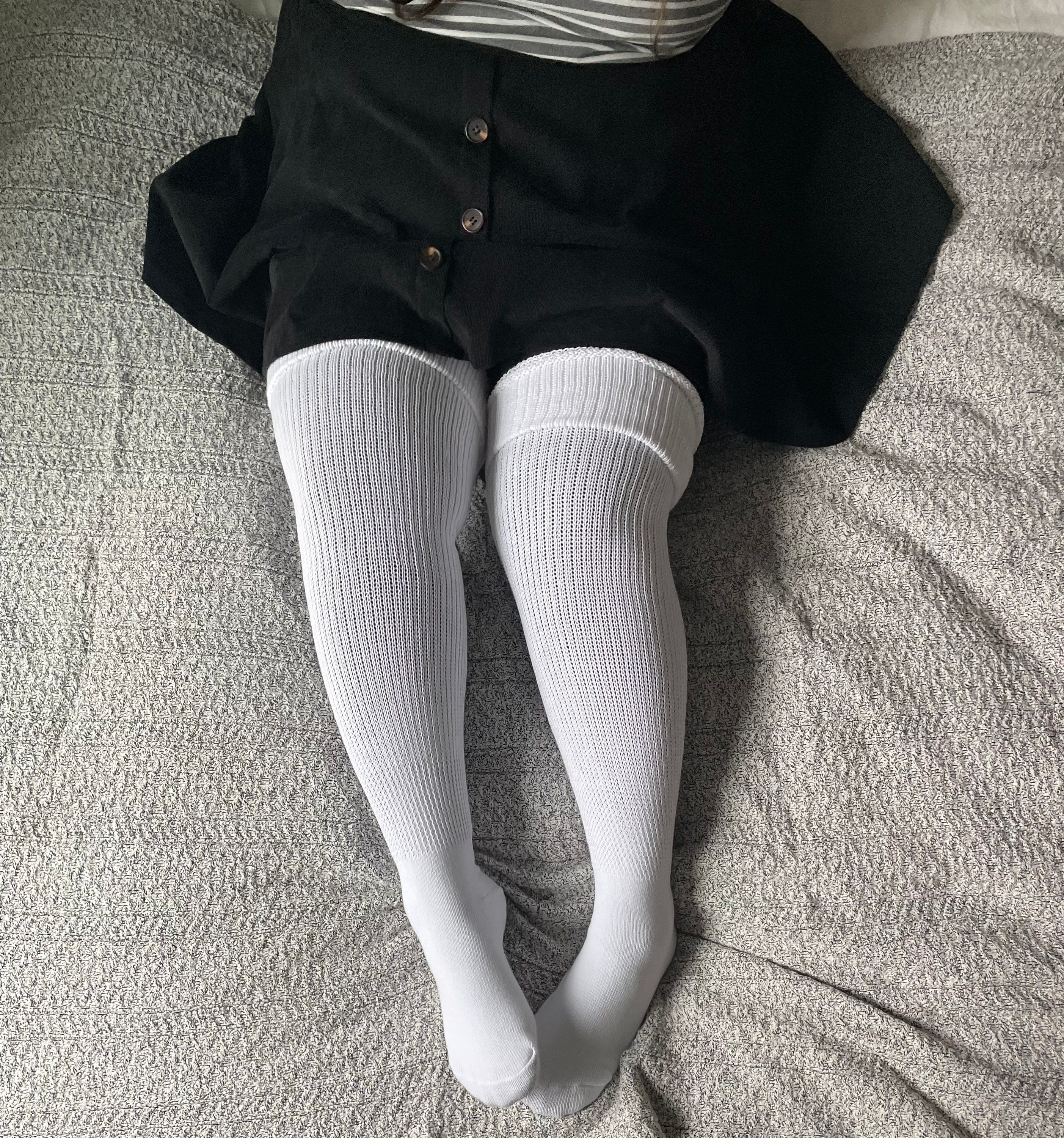 Buy Striped Thigh High Socks Elastic Over The Knee Knit Stockings for  Christmas Daily and Anime Cosplay Online at desertcartINDIA