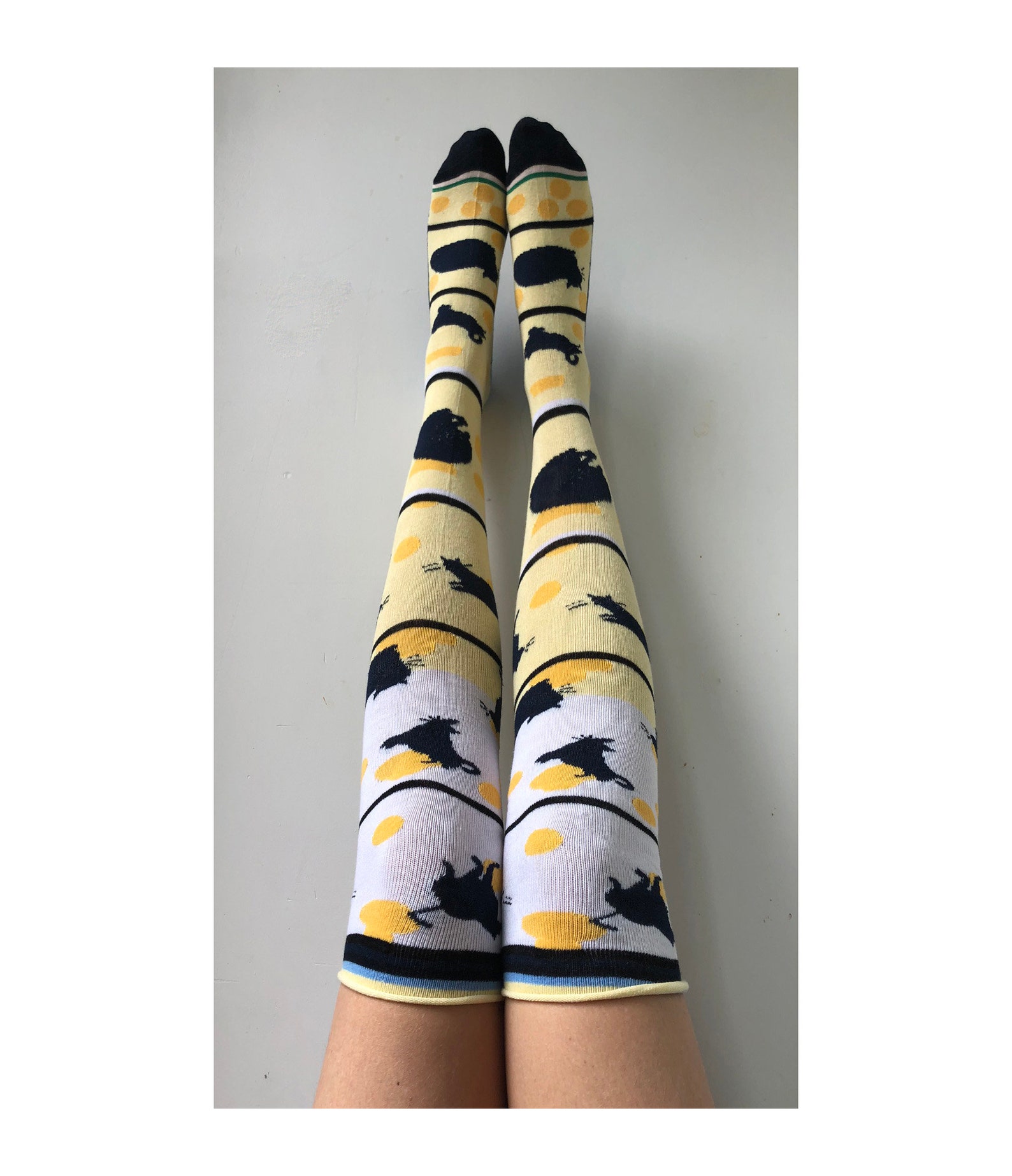 Cat Knee Socks Boho Accessories Hippie Chic Bohemian Knitted Etsy