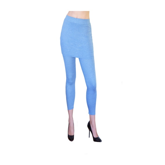 light blue denim leggings