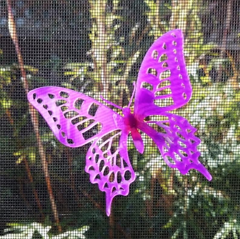 crystal blue Butterfly Screen door saver Swallowtail screen