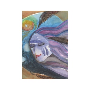 Shaman watercolor painting spiritual art - original watercolor painting - inspirational meditation art - wounded healer -Chiron painting