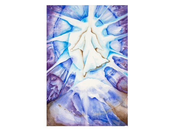 wall art prints Inspirational Angel Meditation room wall -Watercolor Ethereal ~Spiritual wall art ~Christ Consciousness